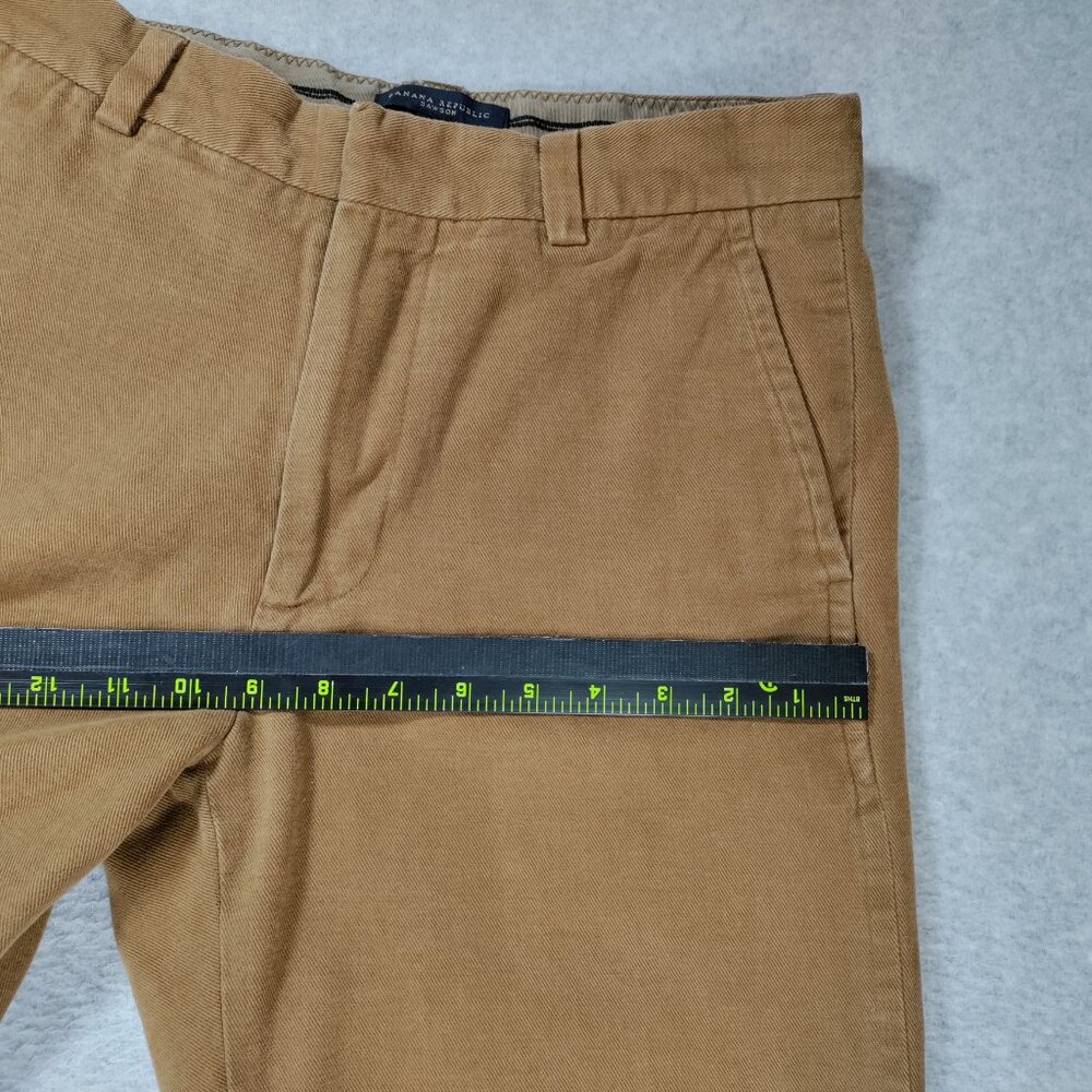 Banana Republic Pants Mens 30x32 Brown Dawson Chino Straight Fit Cotton Twill - Picture 11 of 12